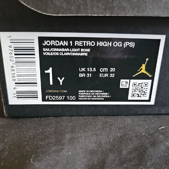 *Brand New* Jordan Retro 1 Sail Cinnabar Highs - Picture 14 of 14